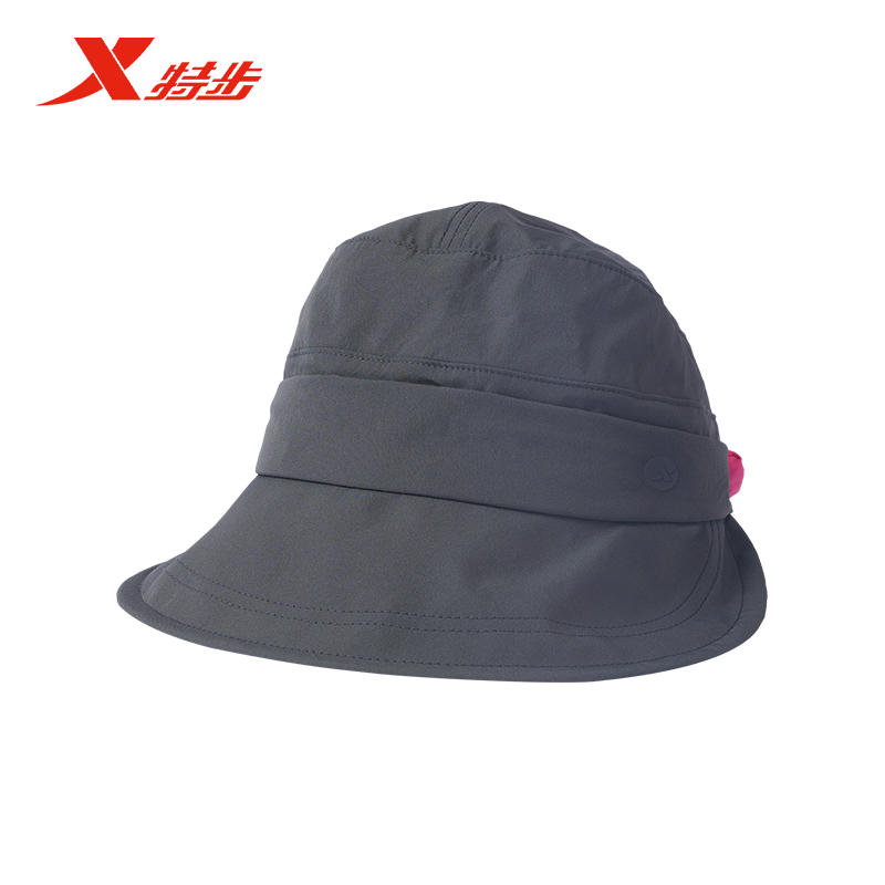 特步大檐帽女2025夏季新款休闲百搭遮阳防晒运动帽975238602605 - 图1