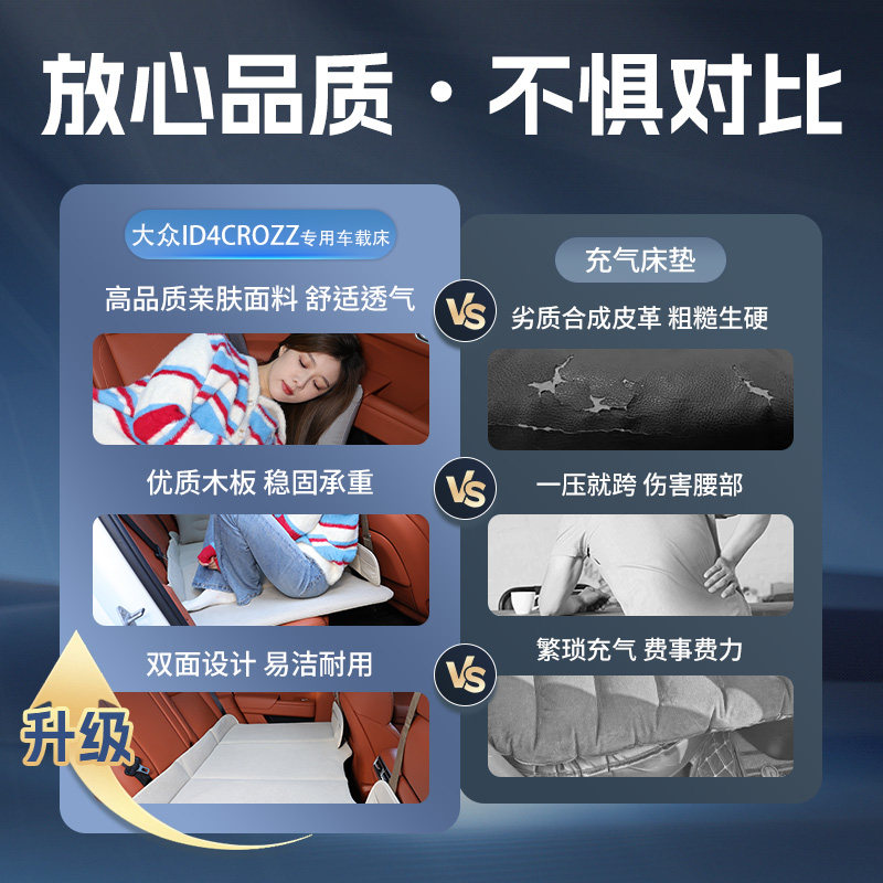 大众ID4CROZZ专用车载床垫汽车后排睡垫折叠后座床车上睡觉神器垫,淘宝优惠券,粉丝福利购,淘宝优惠卷