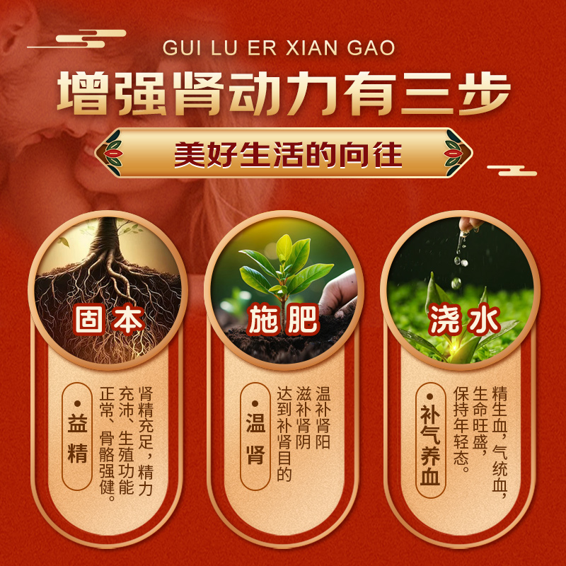 千金盛动力龟鹿二仙膏补肾固精强肾益精二仙胶二仙丸旗舰店正品