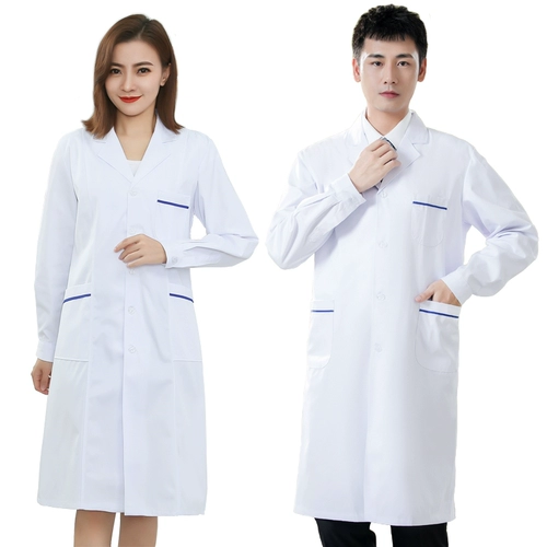 Белый халат, зимний лонгслив, униформа врача, униформа медсестры, комбинезон, для салонов красоты