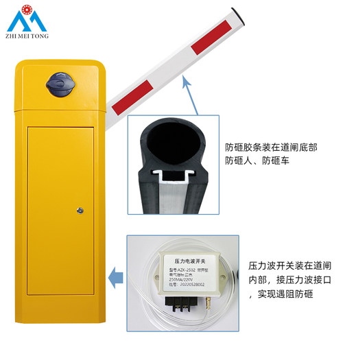 ZHIMEITONG道闸防砸压力电波开关道闸开关压力波胶条气囊防砸开关 - 图3