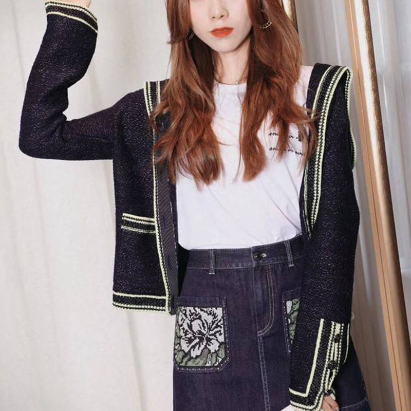 阿玛施旗舰店官网2020秋新款开衫 简妍芙毛针织衫