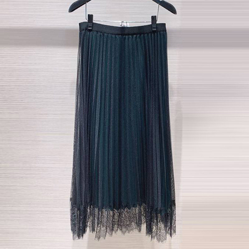 阿玛施旗舰店2020秋新款高腰百褶裙 简妍芙半身裙