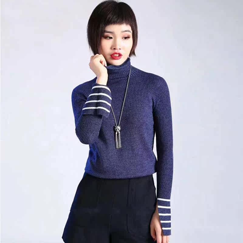 阿玛施旗舰店官网修身高领2020毛衣 简妍芙毛针织衫