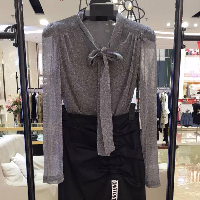 阿玛施旗舰店女装官网蝴蝶结夏衬衫 简妍芙衬衫