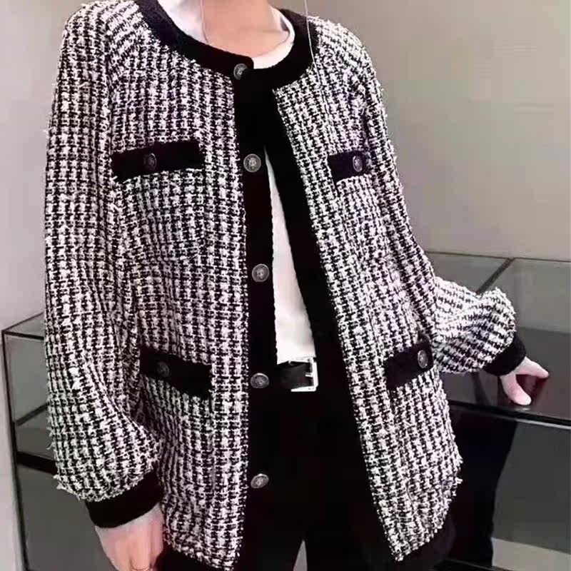 阿玛施旗舰店官网专柜百搭圆领开衫 简妍芙毛针织衫