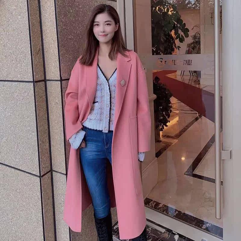 阿玛施旗舰店官网正品2020秋冬新款 简妍芙毛呢外套