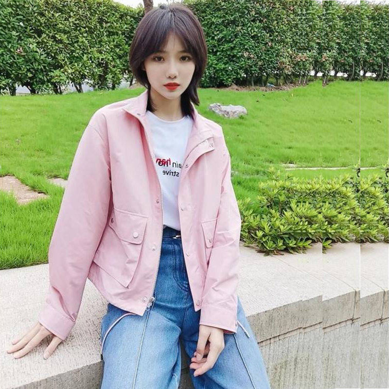 阿玛施旗舰店官网2020秋新款女风衣 简妍芙短外套