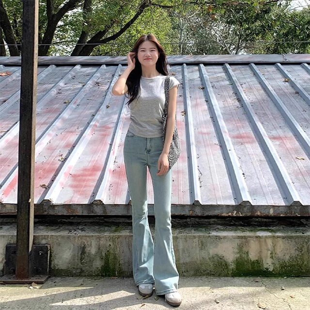 Spring and Autumn Women's Boot-cut Jeans Non-Legging Horse Shoe Shoe Pants