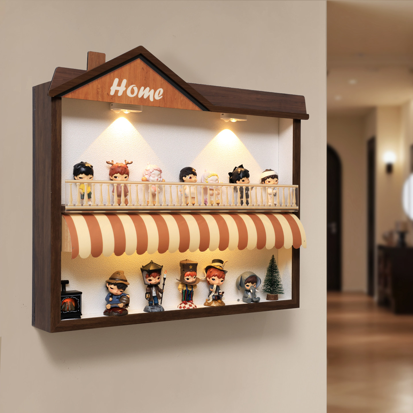 适用泡泡玛特手办收纳电表箱装饰画2026新款配电箱遮挡挂画推拉式,淘宝优惠券,粉丝福利购,淘宝优惠卷