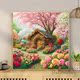 ພິມ cross stitch 2026 ໃຫມ່ຫ້ອງດໍາລົງຊີວິດ thread embroidery healing garden hut self-embroidery small pieces embroidery diamond stickers