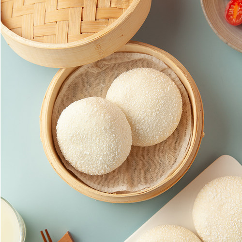 融厨炼乳雪花包480g早餐速冻包子半成品港式点心流沙包方便速食 - 图0