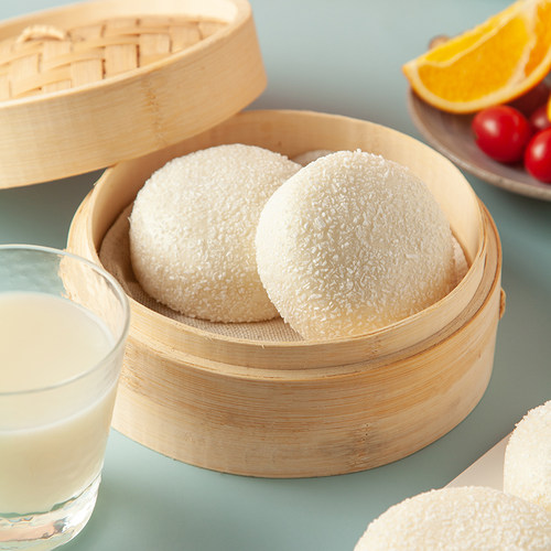 融厨炼乳雪花包480g早餐速冻包子半成品港式点心流沙包方便速食 - 图1