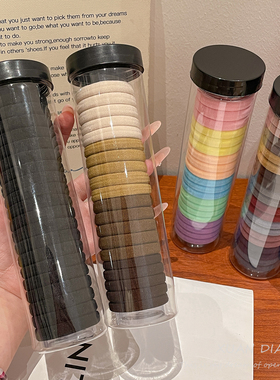 简约咖色发绳高弹力耐用头绳
