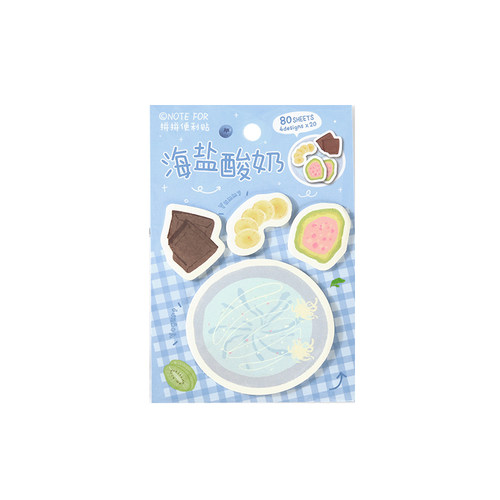 NOTE FOR 拼拼便利贴《元气厨房》纸上食玩美食三明治手帐DIY装饰手帐拼贴留言素材贴纸高颜值便利贴套装 - 图3