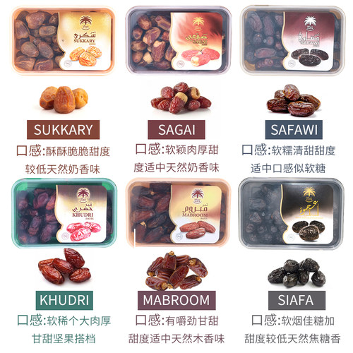 枣子Dates阿拉伯迪拜红枣椰枣包装礼品宝宝辅食蛋白枣阿拉伯枣子 - 图1