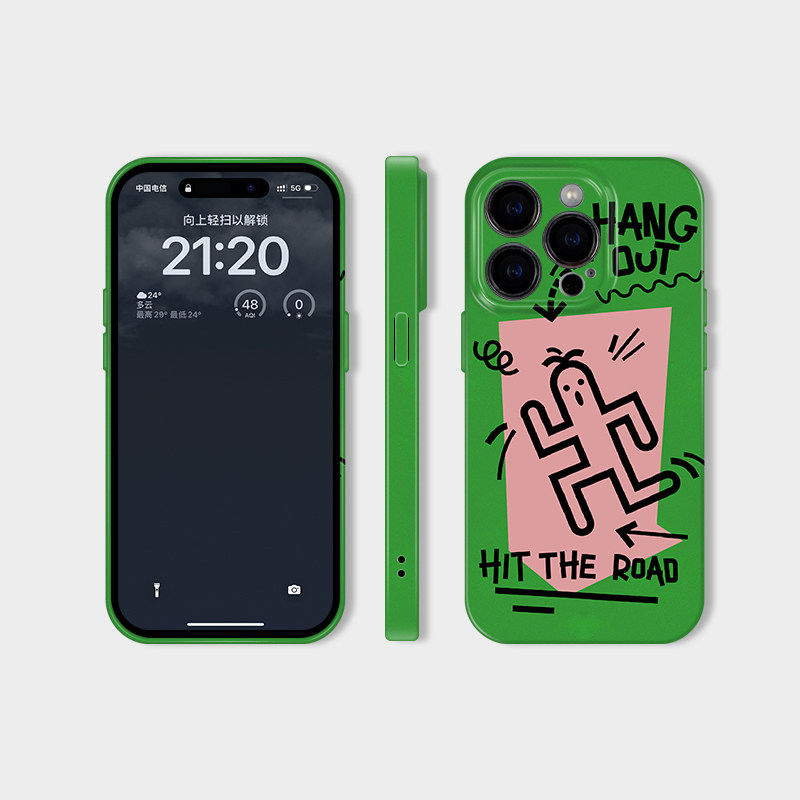 出去疯 适用iphone16pro苹果15promax新款手机壳17独特创意趣味14plus小众不会撞壳艺术13华为pura70全包软壳