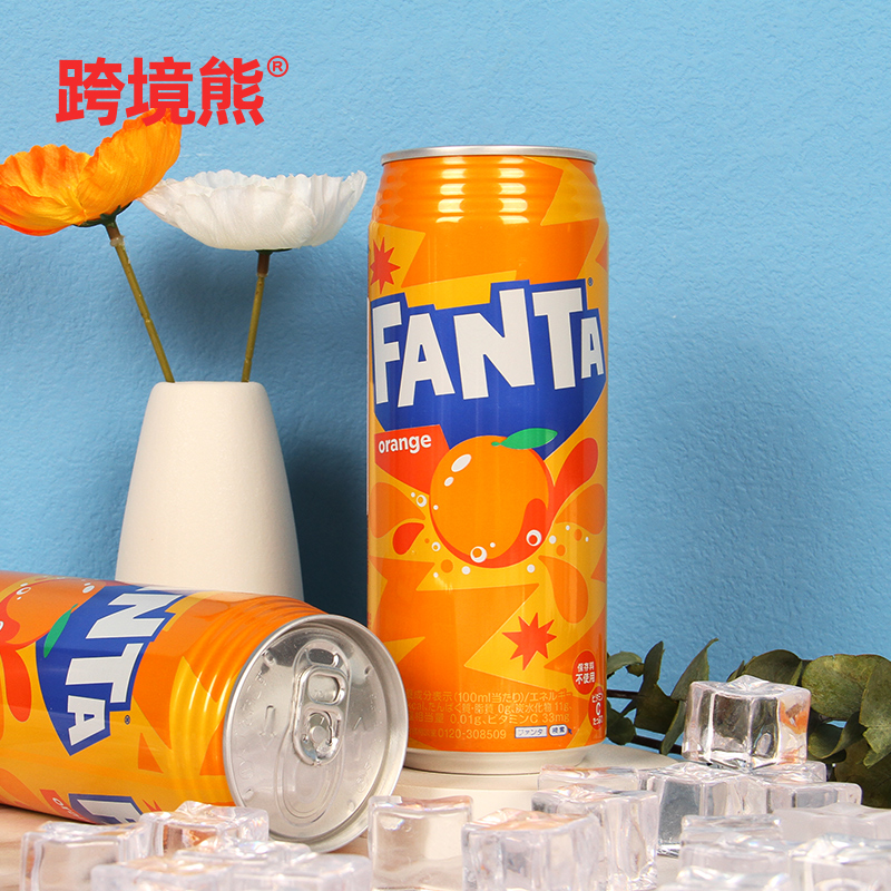 现货 进口芬达FANTA橙汁碳酸饮料北海道产大罐装果味汽水500ml - 图1