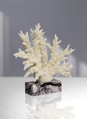 简约现代北欧真树脂珊瑚摆件轻奢客厅电视柜酒柜装饰品创意摆设