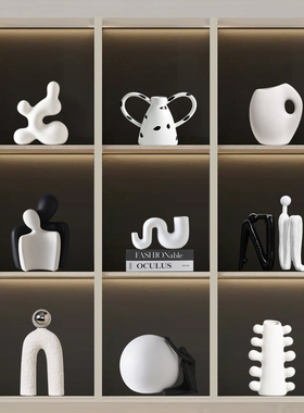 简约现代艺术家居玄关酒柜电视柜摆件样板间售楼处客厅桌面装饰品