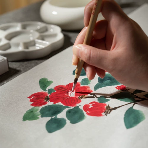 张小凤 Цветы, сладости, сладости и цветы Китайская живопись пигменты для начинающих набор подарочная коробка рисунок китайская живопись покраска чернил поставляет инструменты Полный набор подлинных тонких кисти Цвет цвета щетки для взрослых детей введение подарки