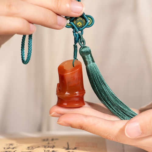 张小凤 竹节印章 手工刻字篆刻书法印章石料私人姓名闲章随形印章定制周岁生日礼物古风礼物节节高升印章 - 图0