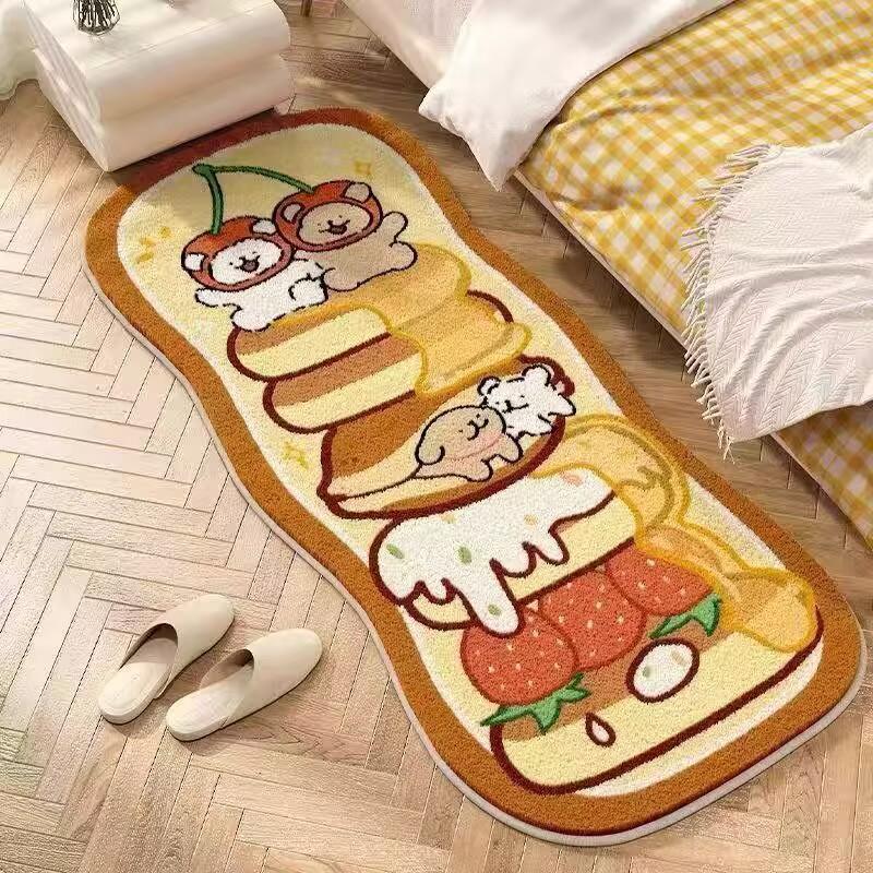 Cute cartoon puppy imitation cashmere bedside blanket