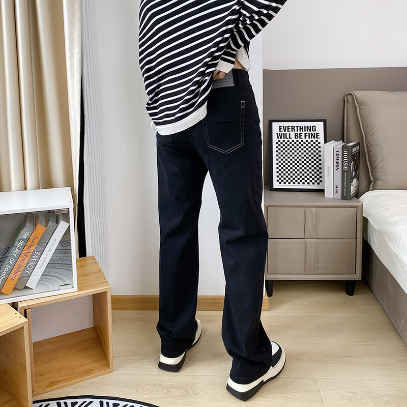 大码窄版牛仔裤女阔腿裤秋季长裤黑色宽松直筒裤女裤胖mm显瘦裤子,淘宝优惠券,粉丝福利购,淘宝优惠卷