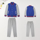 Gray Jacket Boys British College Baseball Uniform
