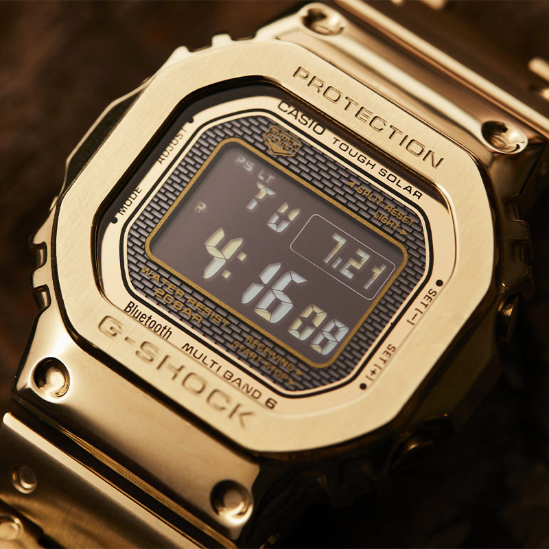 卡西欧35周年金砖银砖小方块太阳能电波手表男GMW-B5000GD-9 1 卡西欧35周年金砖银砖小方块太阳能电波手表男GMW-B5000GD-9 1