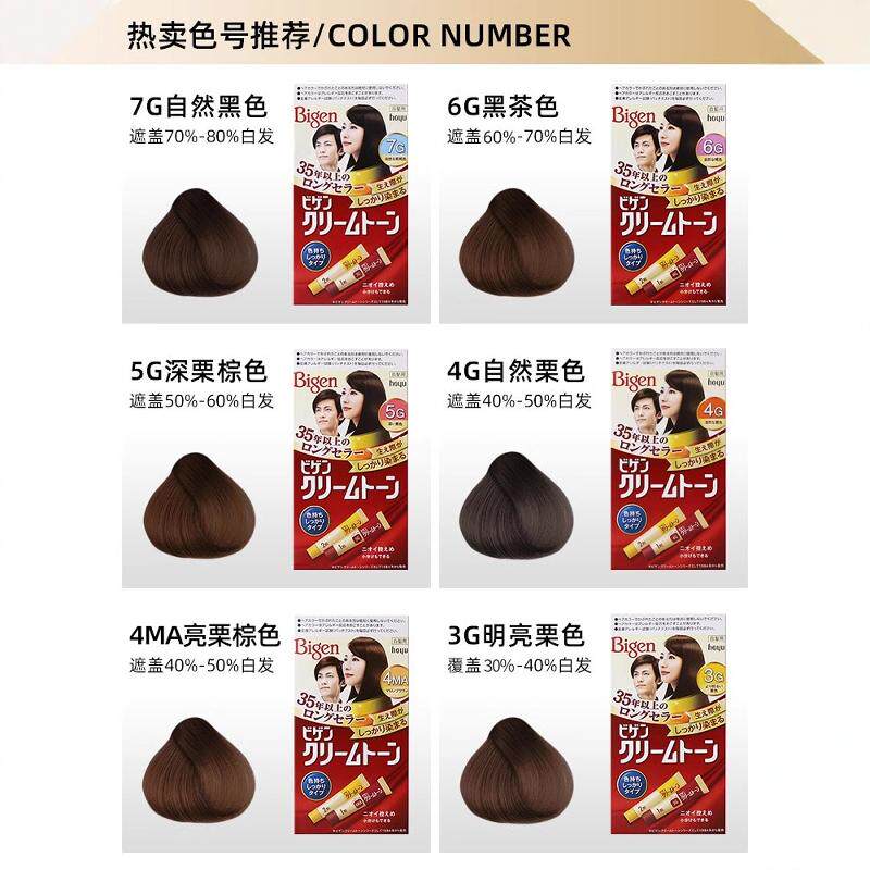 美源染发剂自然棕黑色7g自然栗色4g染发膏亮黑棕色14g官方旗舰店 - 图1