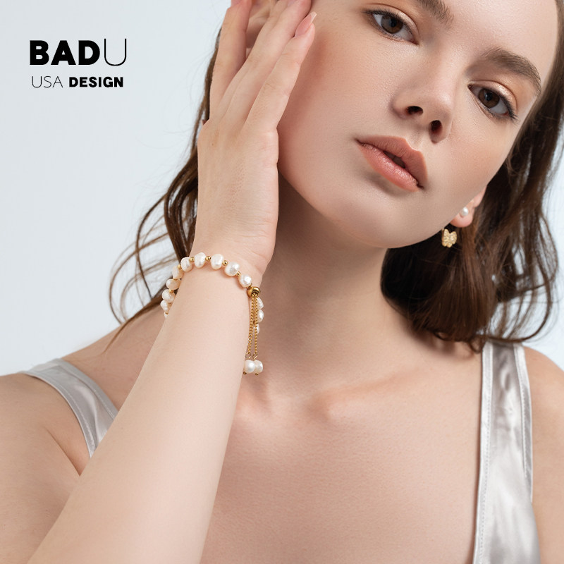 巴洛克天然淡水花式珍珠ins感手链 badujewellery手链