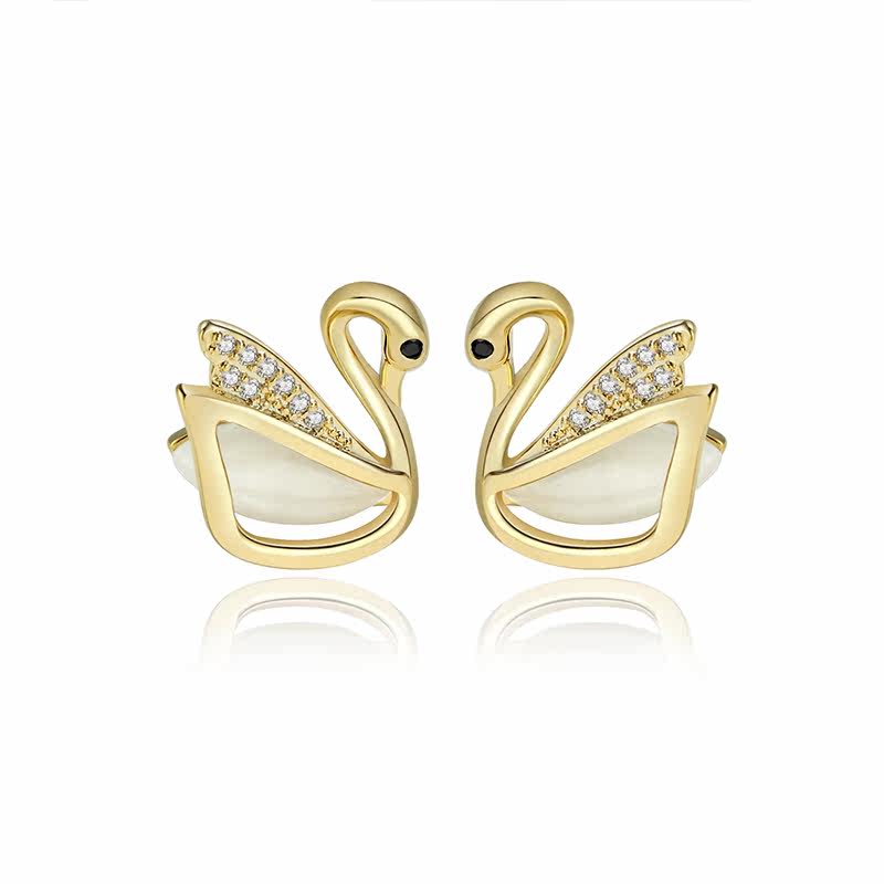 小天鹅女2020年新款潮流小巧耳钉 badujewellery耳钉