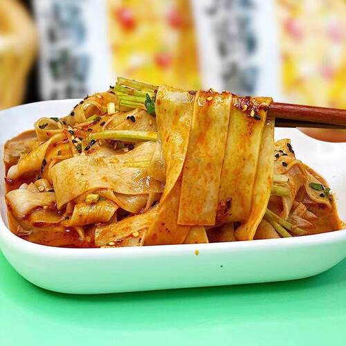 嗨吃家麻酱面皮12袋味哒哒清真麻将凉皮阿宽干拌擀河南速食方便面 - 图2