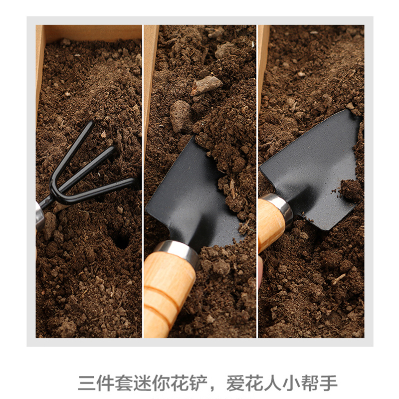 园艺铲子养花松土工具挖土赶海室内多肉盆栽种花耙子小铁锹-图2