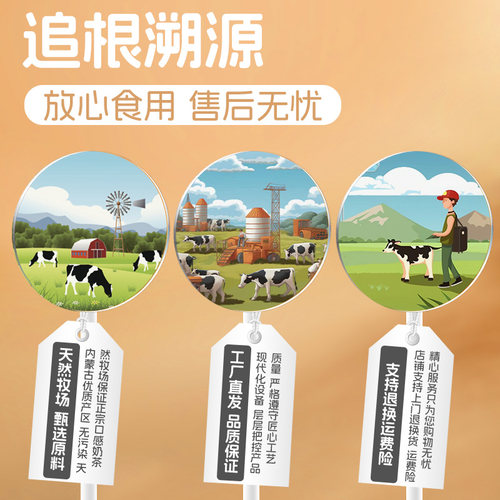 牧人奶娃娃手工奶豆腐内蒙古特产原味甜味500g自制奶酪块 - 图0