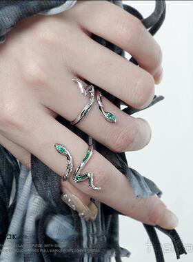 蛇形蛇年本命年灵蛇缠绕戒指