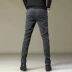 Mùa thu len đen quần nam tự kinh doanh trang phục chuyên nghiệp quần giản dị quần nam phù hợp với quần thẳng - Suit phù hợp