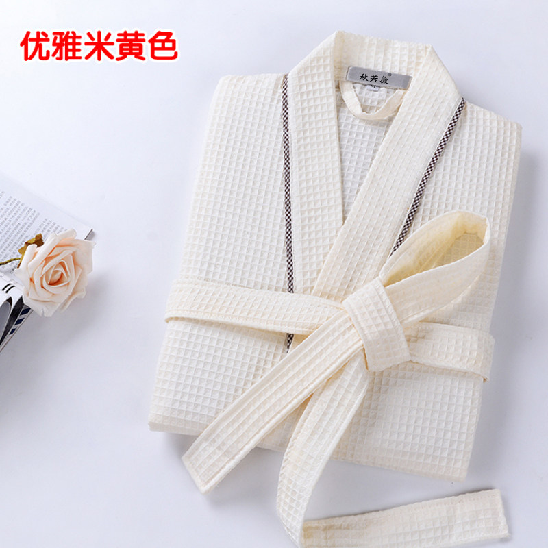 秋若薇华夫格男女吸水儿童夏浴袍 秋若薇睡袍/浴袍