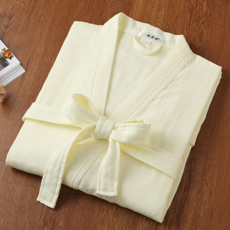 纯棉纱布春夏男士情侣游泳速干浴袍 秋若薇睡袍/浴袍