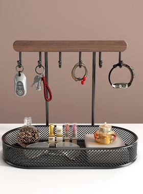 入户进门口挂钥匙置物架创意玄关收纳摆件高级家居好物客厅装饰品