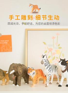 送TA一对小猫小狗！柴犬橘猫木雕礼品手工可爱桌面摆件生日礼物女