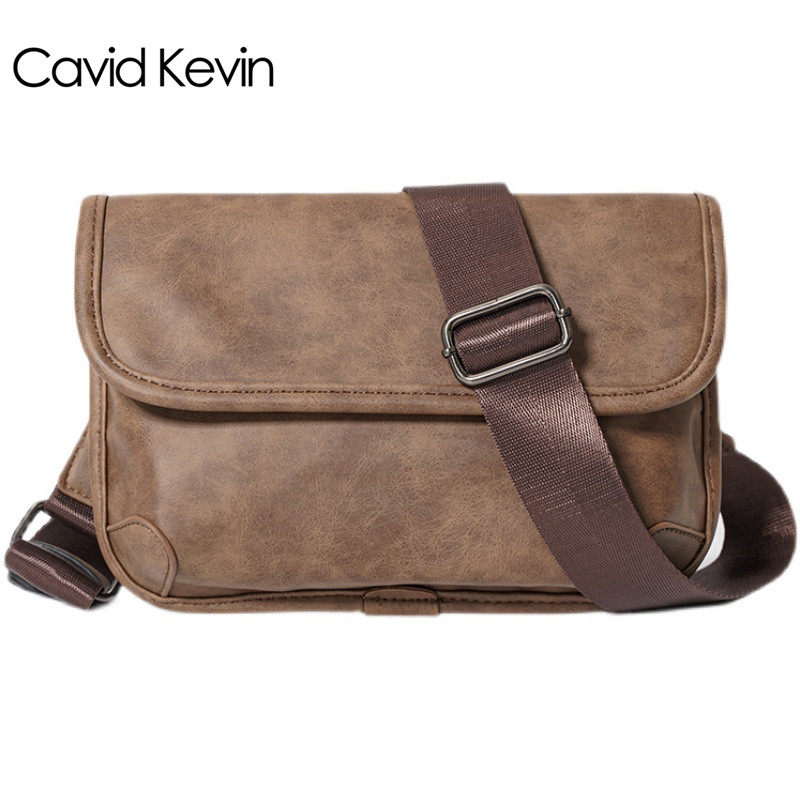 cavid kevin复古胸包休闲潮单肩包 vaticley男士包袋