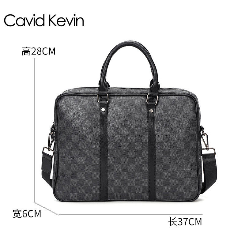 ck男士公文包格子欧美休闲单肩包 vaticley男士包袋