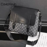 Cavid Kevin European и American Men's Ski Ski Phouse Bag Casual с большой каплей мессенджерный сумка мода модная сетка Gongwen Кожаная сумка