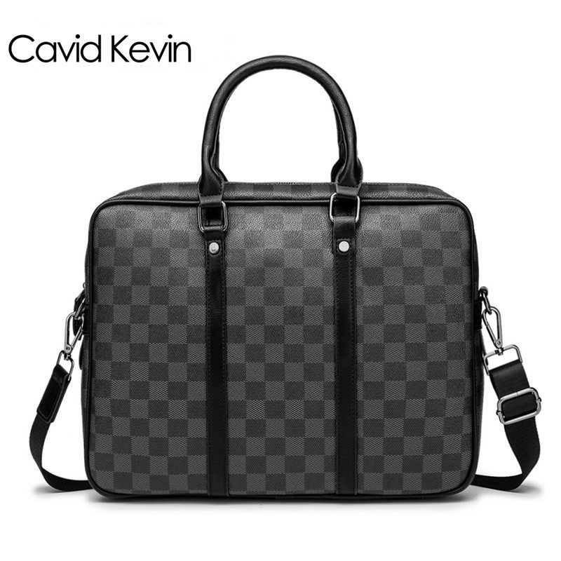 ck男士公文包格子欧美休闲单肩包 vaticley男士包袋