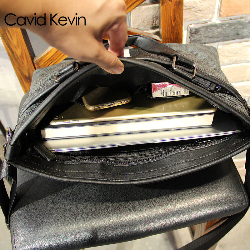 cavid kevin格子手提包公文男包 vaticley男士包袋