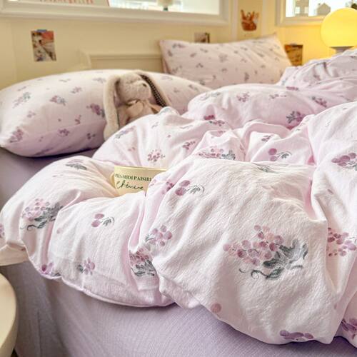 A类双层纱床上四件套纯棉全棉2026新款床品被套罩宿舍床单三件套4 - 图0