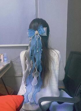 蔚蓝渐变lolita笙箫依旧珍珠婚礼