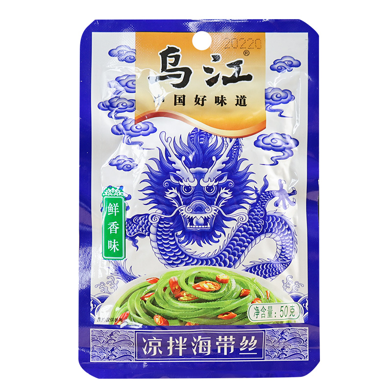 乌江鲜香味凉拌海带丝50g*10袋脆口榨菜萝卜下饭菜爽口香辣咸菜 - 图3